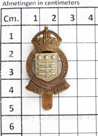 Wo2 Brits Royal Army Ordnance Corps R.A.O.C 'Sua Tela Tonanti' Cap badge King's crown - 5 x 2,5 cm - origineel