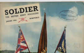 The British Army Magazine Soldier January 1954 -  Afkomstig uit de Nederlandse MVO bibliotheek - 30 x 22 cm - origineel