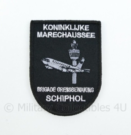 KMAR Koninklijke Marechaussee Brigade Grensbewaking Schiphol embleem - met klittenband - 8 x 6 cm