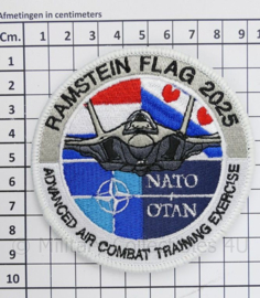 RAFL Ramstein Flag 2025 patch Vliegbasis Leeuwarden - met klittenband - diameter 9 cm