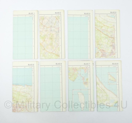 set met stafkaarten van Curaçao - set van 8 kaarten - schaal 1 : 50.000 -  52 x 52 cm - origineel