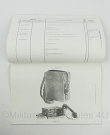 KL Nederlandse leger Detaillijst Telefoontoestel EE-8 van de US Army 1969 - 29,5 x 21 cm - origineel