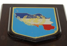 VN UN missie wandbord - 19 x 15 cm - origineel