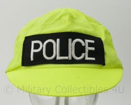 Gele Britse Politie cap - one size - gedragen - origineel
