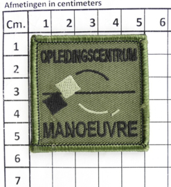 KLU Nederlandse leger Opleidingscentrum Manoeuvre borstembleem - met klittenband - 5 x 5 cm - origineel