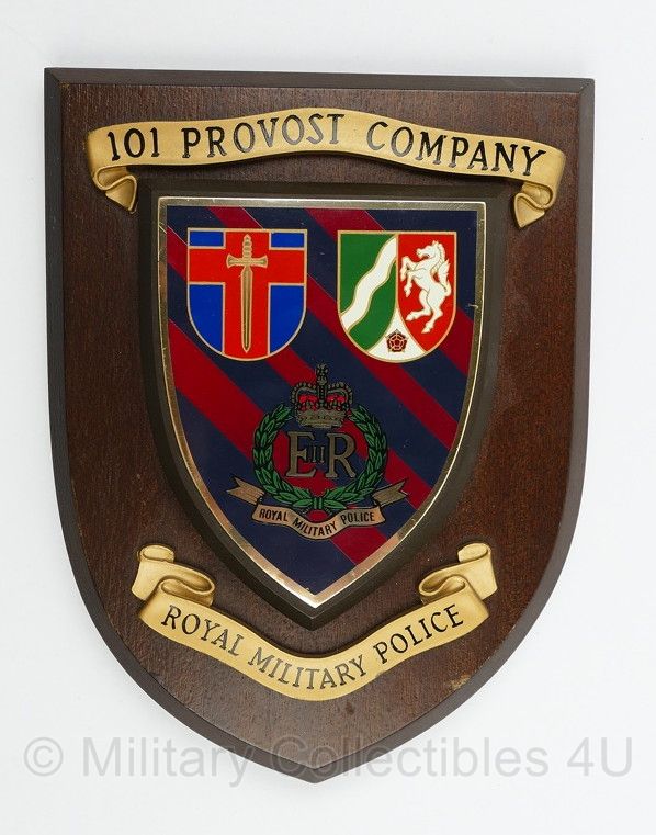 Brits wandbord Royal Military Police MP 101 Provost Company in Duitsland Nordrhein Westfalen - 14 x 3 x 18 cm - origineel
