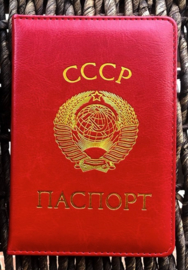 Russische CCCP USSR Passport paspoort hoesje - Rood met gouden opdruk  - 14 x 10 cm