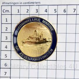 Koninklijke Marine coin Der Zeven Provinciën Luchtverdedigings- en commandofregat - diameter 5 cm - origineel