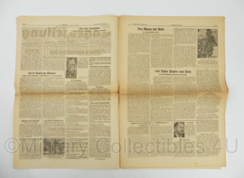 WO2 Duitse krant Tageszeitung nr. 195 21/22 augustus 1943 - 47 x 32 cm - origineel
