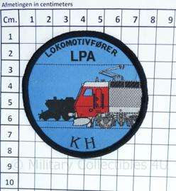 Deense Spoorwegen Lokomotivforer LPA KH embleem - diameter 7,5 cm - origineel