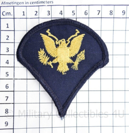 US Army Rank patch pair - Specialist - geel op donkerblauw - 8 x 7,5 cm - origineel