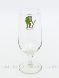 Defensie bierglas jaren 70 a 80 - De Ouwe Hap - gebruikt - 17 x 5,5 x 6,5 cm - origineel