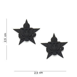 US Army GENERAL STAFF collar devices subdued - 1 PAAR