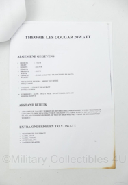 Defensie handout Theorie Les Cougar 2Watt - 29,5 x 21 cm - origineel