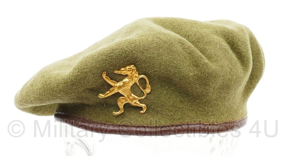 ABL Belgische leger baret uit het jaar 1983 met insigne - WO2 Canadees model - maat 58- Origineel