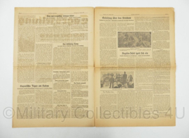 WO2 Duitse krant Frankische Tageszeitung met MG42 op Fliegerdreibein nr. 179 3 augustus 1943 - 47 x 32 cm - origineel
