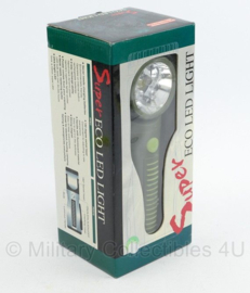 Super Eco LED light Army Green Flashlight zaklamp met 12Volt lader en magneet