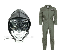 Piloten set piloot SET overall, muts en bril 3-delig - meerdere maten - leuk voor Carnaval!