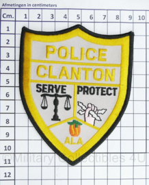 US Clanton Police patch Alabama Serve Protect - 11 x 9 cm - origineel