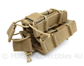 Nederlands leger en Korps Mariniers Glock 17 en Diemaco C7 dubbele magazijntas Coyote  - 11 x 8 x 6 cm - nieuw - origineel