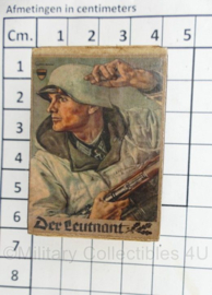 WO2 Duits luciferdoosje van echt hout - Der Leutnant - 6 x 4 cm