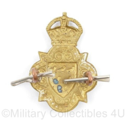 Wo2 Britse cap badge Sussex Yeomanry  - Kings Crown  - 4 x 3 cm - origineel