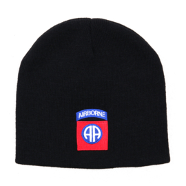 82nd Airborne US jeepcap beenie BLACK - acryl