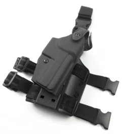 Dropleg  holster Glock 17 met legpanel - BLACK