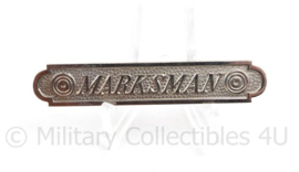 US Army MARKSMAN onderscheidingsspeld scherpschutter - maker Gemsco NY - 5,5 x 1 cm - origineel