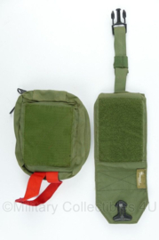 Defensie en KMARNS Korps Mariniers Profile Equipment opbouwtas IFAK pouch with insert groen - 13 x 7 x 17 cm - gebruikt  - origineel