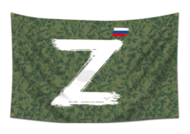 Russische camo vlag met "Z" - 150 x 90 cm - nieuw gemaakt