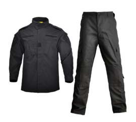 Tactical Combat jacket met trouser Ripstop - zwart - maat Medium t/m XXL - nieuw gemaakt