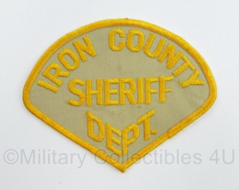 Amerikaanse Iron County Sheriff Dept embleem - 11,5 x 9 cm - origineel