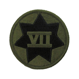 US Army 7th Corps VII Corps patch - subdued - 7,5 cm diameter - origineel