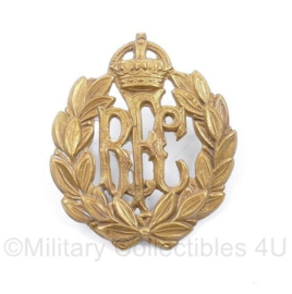 Britse cap badge Royal Flying Corps RFC - Kings Crown - 4,5 x 4 cm - origineel