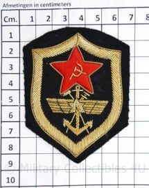 USSR Russische leger embleem metaaldraad - Chevron Spoorwegtroepen en militaire communicatie  - 8,5 x 6,5 cm - origineel