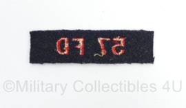 Canadese leger 57 FD 57 Field Regiment Artillery shoulder title - 7 x 2 cm - origineel