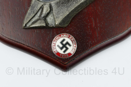 WO2 Duitse AH Adolf Hitler wall plaque gerestaureerd - 16,5 x 2 x 22 cm - origineel