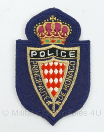 Embleem Politie Monaco Police Principaute de Monaco - met klittenband  - 11 x 7,5 cm - origineel