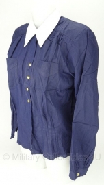 Dames blouse Zweedse marine - blauw met witte kraag - origineel