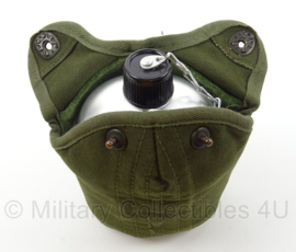 US M1942 OD veldfles hoes met aluminium fles en beker - replica