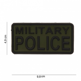 Embleem PVC 3D PVC - Military Police  - GROEN - 9,8 x 4,9 cm