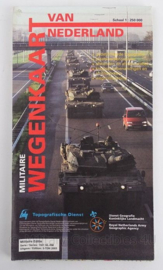 KL Nederlandse leger Topografische militaire wegenkaart Nederland 1:250 000 - 110 x 128 cm - origineel