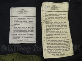 US Army NBC parka en broek Suit Chemical protective - groen - Maat Extra Small - origineel 1978