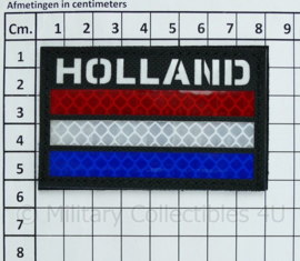 Nederlandse leger infrarood patch - Black - met klittenband - HOLLAND  - 5 x 8 cm