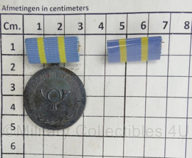 DDR NVA medaille Für treue Dienste bei der Deutschen Post im silver in doosje - origineel