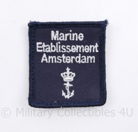 Koninklijke Marine borstembleem Marine Etablissement Amsterdam - met klittenband - 5 x 5 cm - origineel