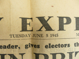 Daily Express krant - 5 June 5, 1945 - origineel