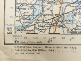 WO2 Britse War Office Stafkaart van Antwerpen uit 1945 - Schaal 1:100000 -  63 x 88 cm - origineel