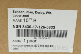 KMARNS en KM schoen man derby wit met lederen zool - maat 10½B (EU = 45B) - nieuw in doos - origineel